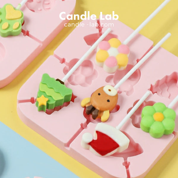8 Shape Silicone Lollipop Molds