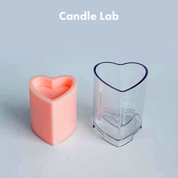 Heart Candle Mold Acrylic Plastic Column Candle Making Tool