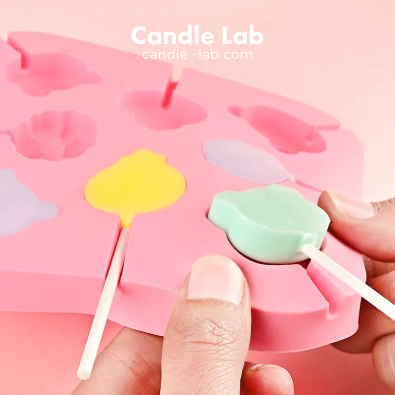 8 Capacity Silicone Star Lollipop Mold Stick Baking Hard Candy DIY