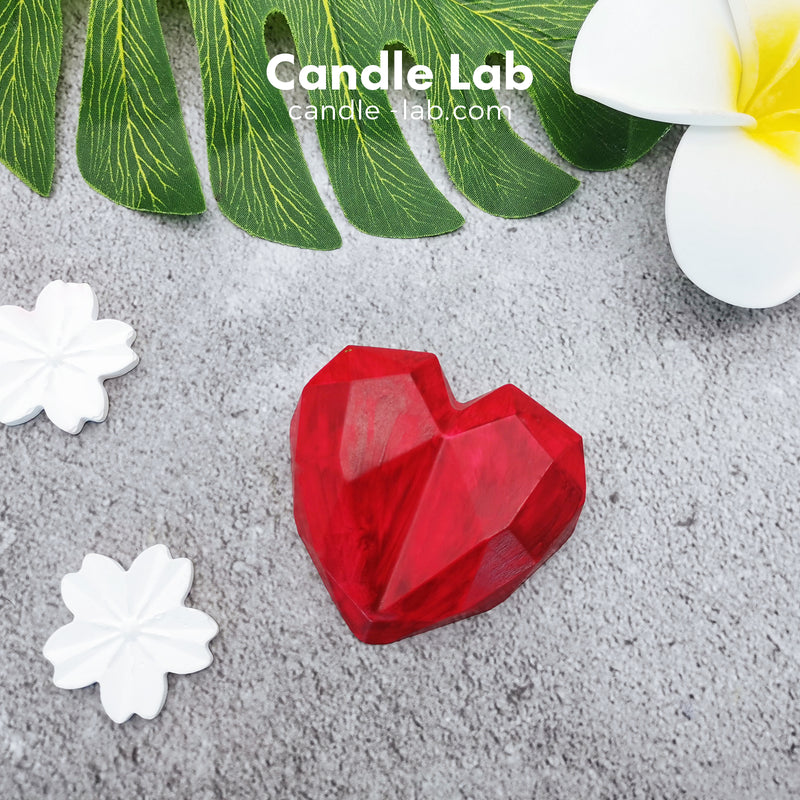 3D Geometric Heart Shapes Mold